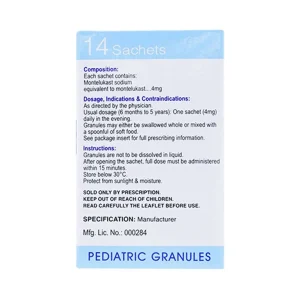Thuốc cốm Montiget 4mg Getz điều trị hen suyễn ở trẻ em (14 gói)