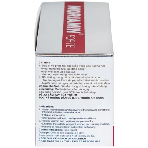 Viên nang cứng Moriamin Forte Roussel hỗ trợ duy trì và phục hồi sức khỏe (10 vỉ x 10 viên)