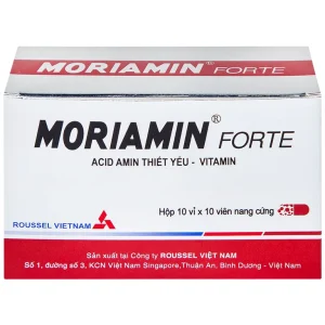 Viên nang cứng Moriamin Forte Roussel hỗ trợ duy trì và phục hồi sức khỏe (10 vỉ x 10 viên)