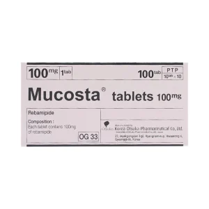 Viên nén Mucosta tablets 100mg Otsuka điều trị loét dạ dày, viêm niêm mạc dạ dày (10 vỉ x 10 viên)