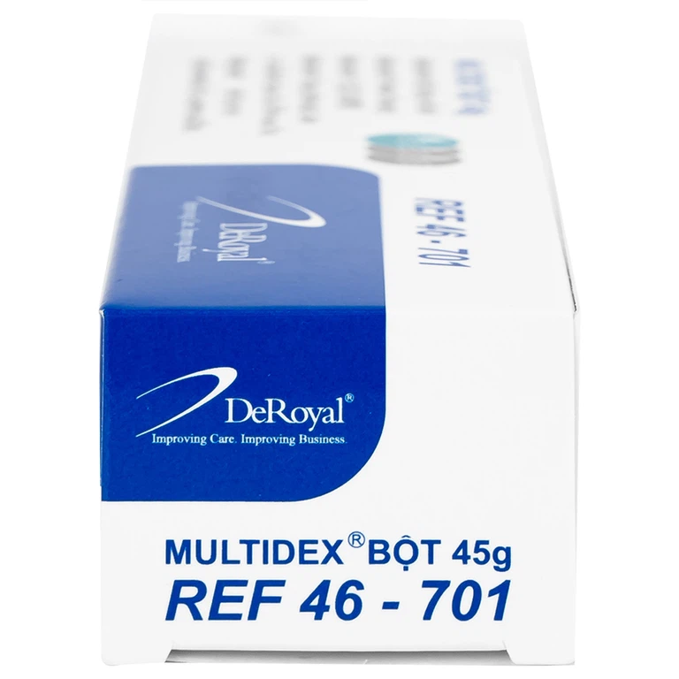 Bột Multidex 45g DeRoyal hỗ trợ điều trị viêm nhiễm da, làm lành các vết loét mãn tính