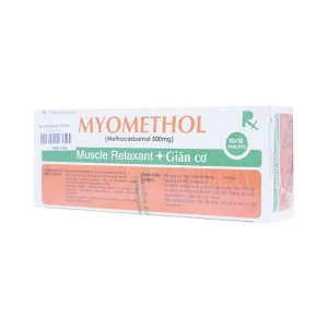 Viên nén Myomethol 500mg R.X điều trị đau lưng cấp tính do co thắt cơ (10 vỉ x 10 viên)