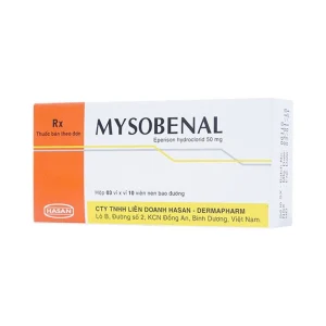 Viên nén Mysobenal 50mg Hasan điều trị hội chứng đốt sống cổ, viêm quanh khớp vai (3 vỉ x 10 viên)