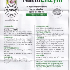 Viên uống NattoEnzym DHG hỗ trợ hoạt huyết, tăng tuần hoàn máu (3 vỉ x 10 viên)