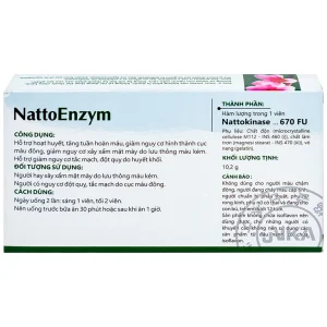 Viên uống NattoEnzym DHG hỗ trợ hoạt huyết, tăng tuần hoàn máu (3 vỉ x 10 viên)