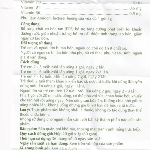 Cốm Natufib Hulipha hỗ trợ cải thiện tình trạng táo bón (20 gói x 3g)