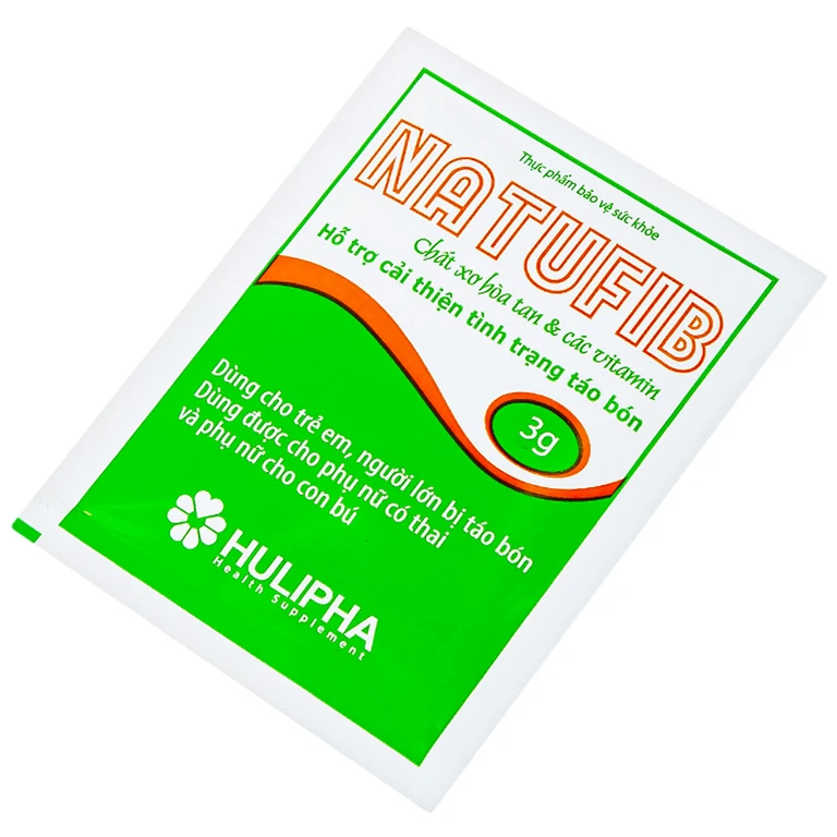 Cốm Natufib Hulipha hỗ trợ cải thiện tình trạng táo bón (20 gói x 3g)
