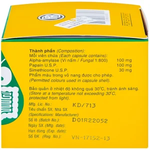 Men tiêu hóa cho người lớn dạng viên Neopeptine Raptakos (Hộp 10 vỉ x 10 viên)