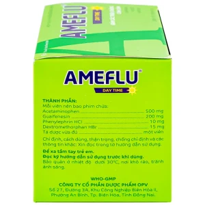 Thuốc Ameflu Day Time OPV giảm các triệu chứng cảm lạnh và cảm cúm (10 vỉ x 10 viên)