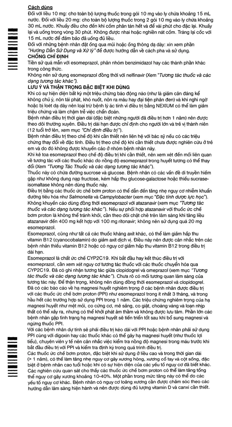 Cốm Nexium 10mg AstraZeneca điều trị trào ngược dạ dày - thực quản (28 gói)