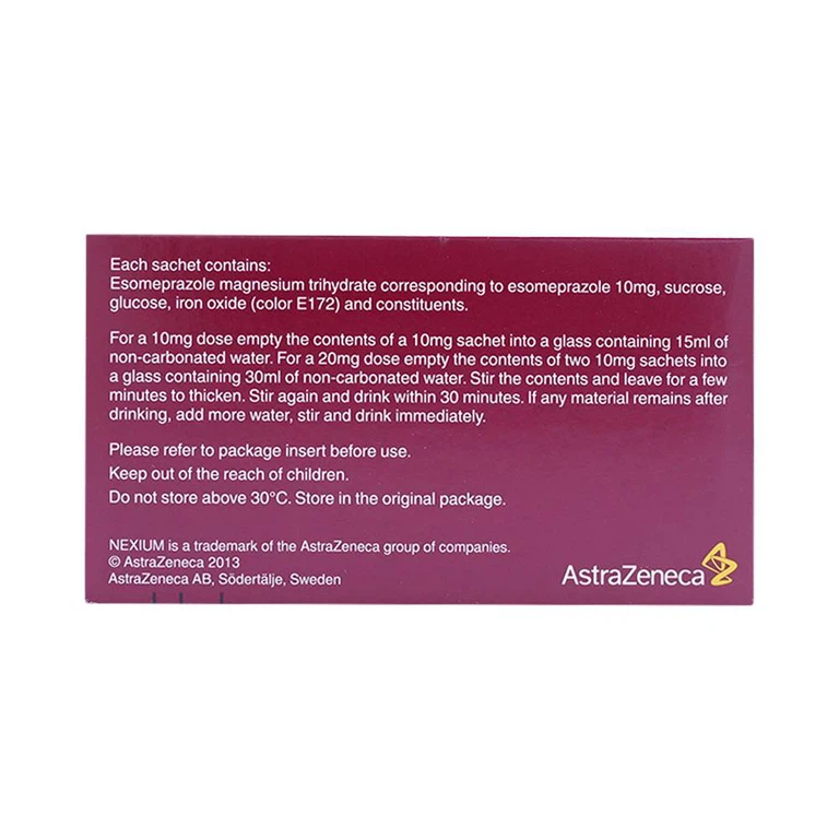 Cốm Nexium 10mg AstraZeneca điều trị trào ngược dạ dày - thực quản (28 gói)