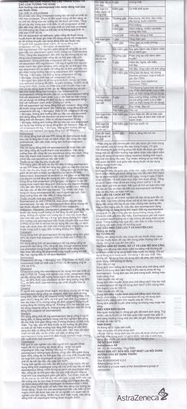 Bột pha tiêm Nexium 40mg AstraZeneca điều trị kháng tiết dịch vị, trào ngược dạ dày - thực quản (1 lọ)