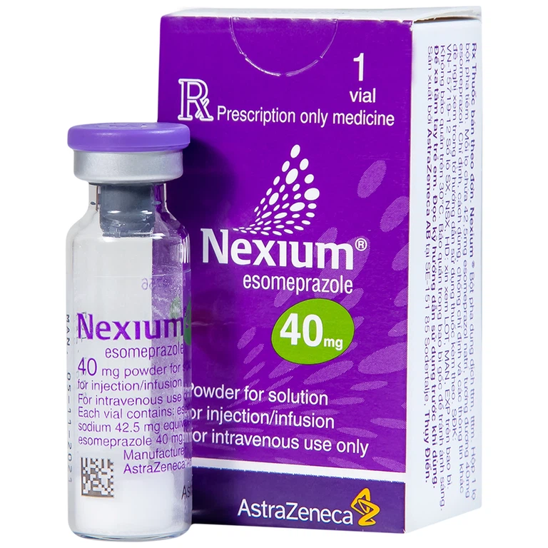 Bột pha tiêm Nexium 40mg AstraZeneca điều trị kháng tiết dịch vị, trào ngược dạ dày - thực quản (1 lọ)