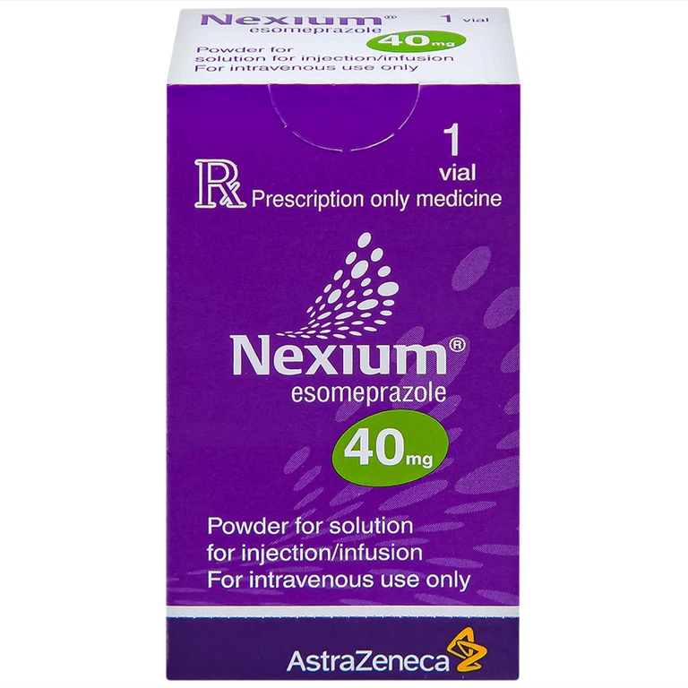 Bột pha tiêm Nexium 40mg AstraZeneca điều trị kháng tiết dịch vị, trào ngược dạ dày - thực quản (1 lọ)