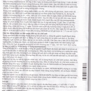 Viên nén Nexium Mups 20mg AstraZeneca điều trị trào ngược dạ dày - thực quản, loét dạ dày (2 vỉ x 7 viên)