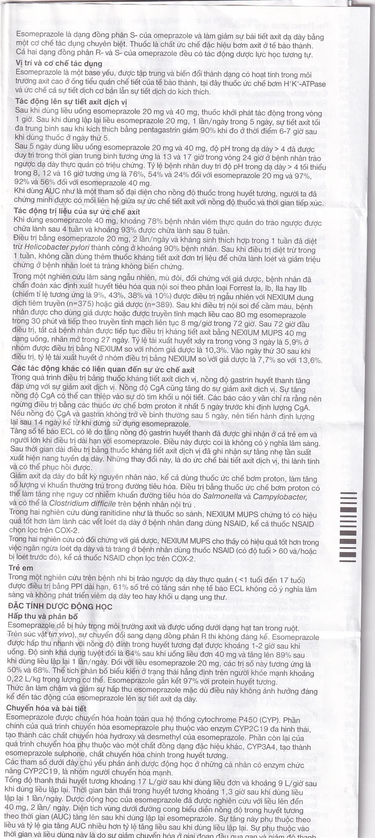 Viên nén Nexium Mups 20mg AstraZeneca điều trị trào ngược dạ dày - thực quản, loét dạ dày (2 vỉ x 7 viên)