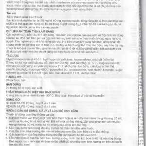 Viên nén Nexium Mups 20mg AstraZeneca điều trị trào ngược dạ dày - thực quản, loét dạ dày (2 vỉ x 7 viên)