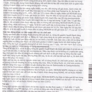 Viên nén Nexium Mups 40mg AstraZeneca điều trị trào ngược dạ dày - thực quản, loét dạ dày (2 vỉ x 7 viên)