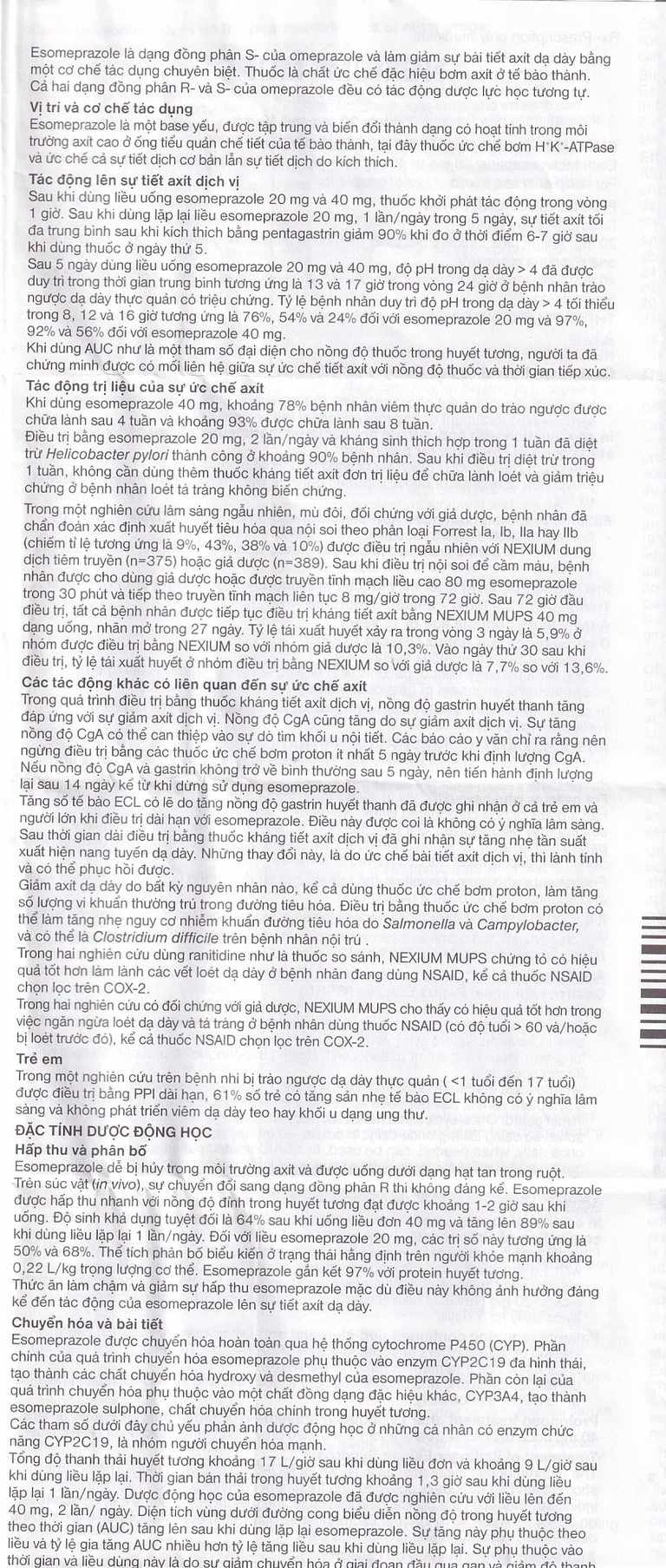 Viên nén Nexium Mups 40mg AstraZeneca điều trị trào ngược dạ dày - thực quản, loét dạ dày (2 vỉ x 7 viên)