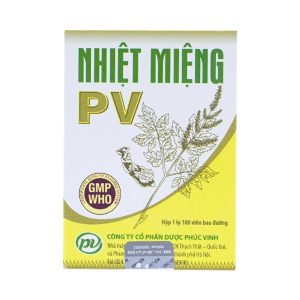 Thuốc Nhiệt Miệng PV điều trị viêm loét miệng lưỡi, miệng môi sưng đau (100 viên)