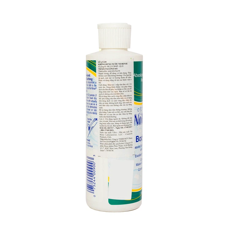 Sữa tắm không cần dùng nước NoRinse Body Bath thay thế cách tắm thông thường (236,6ml)