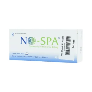 Thuốc No-spa 40mg Sanofi điều trị co thắt cơ trơn, sỏi túi mật, sỏi ống mật (5 vỉ x 10 viên)