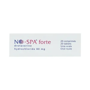 Thuốc No-Spa Forte 80mg Sanofi điều trị co thắt cơ trơn, sỏi túi mật, sỏi ống mật (2 vỉ x 10 viên)