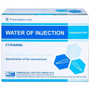 Nước cất pha tiêm Dược 3-2 hòa tan, pha loãng các chế phẩm thuốc (10 vỉ x 10 ống x 5ml)