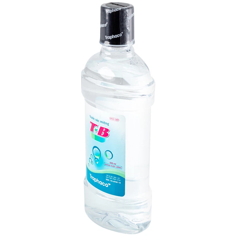 Nước súc miệng T&B Traphaco sát trùng răng miệng, họng, khử mùi hôi thuốc lá (500ml)