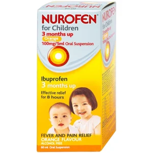 Hỗn dịch uống Nurofen for children hạ sốt, giảm đau răng, đau tai, đau họng (60ml)