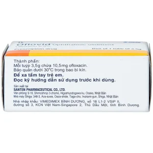 Thuốc mỡ tra mắt Oflovid Ophthalmic ointment Santen điều trị viêm bờ mi, viêm túi lệ, lẹo (3.5g)