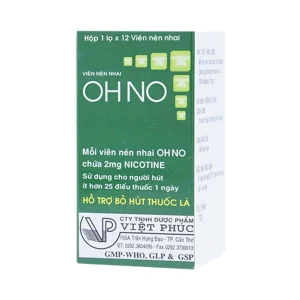 Viên nhai OH NO Việt Phúc hỗ trợ cai nghiện thuốc lá (1 lọ x 12 viên)
