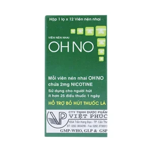 Viên nhai OH NO Việt Phúc hỗ trợ cai nghiện thuốc lá (1 lọ x 12 viên)