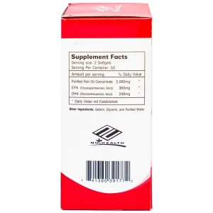 Viên nang mềm Alaska Deep Sea Fish Oil Omega-3 Nuhealth bổ sung EPA, DHA, giúp tăng thị lực (100 viên)