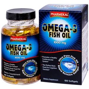 Viên uống Omega-3 Fish Oil 1000mg Pharmekal tăng cường sức khỏe cho hệ tim mạch, giúp bổ mắt (100 viên)