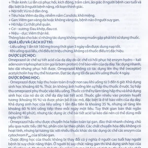 Viên nang cứng Omeprazol 20mg Domesco điều trị trào ngược dạ dày - thực quản (10 vỉ x 10 viên)