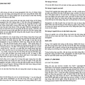 Viên nén Onglyza 2,5mg AstraZeneca điều trị kiểm soát đường huyết (2 vỉ x 14 viên)