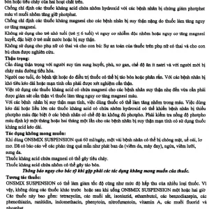 Hỗn dịch uống Onsmix Suspension Huons giảm acid dạ dày, chứng ợ nóng (20 gói x 10ml)