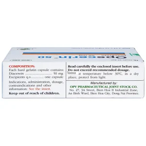 Thuốc Opecerin 50mg OPV điều trị thoái hóa khớp hông, gối (3 vỉ x 10 viên)