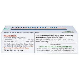 Thuốc Opecerin 50mg OPV điều trị thoái hóa khớp hông, gối (3 vỉ x 10 viên)