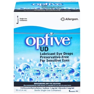 Thuốc nhỏ mắt Optive UD Allergan làm trơn mắt, giảm triệu chứng khô mắt (30 ống x 0.4ml)