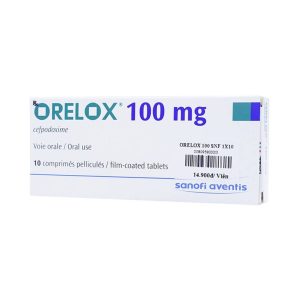 Thuốc Orelox 100mg Sanofi điều trị các chứng nhiễm khuẩn, viêm họng, viêm xoang cấp (1 vỉ x 10 viên)