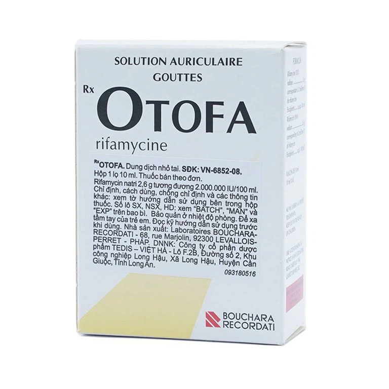 Thuốc nhỏ tai Otofa Bouchara điều trị các dạng chảy mũ tai, viêm tai mạn tính (10ml)