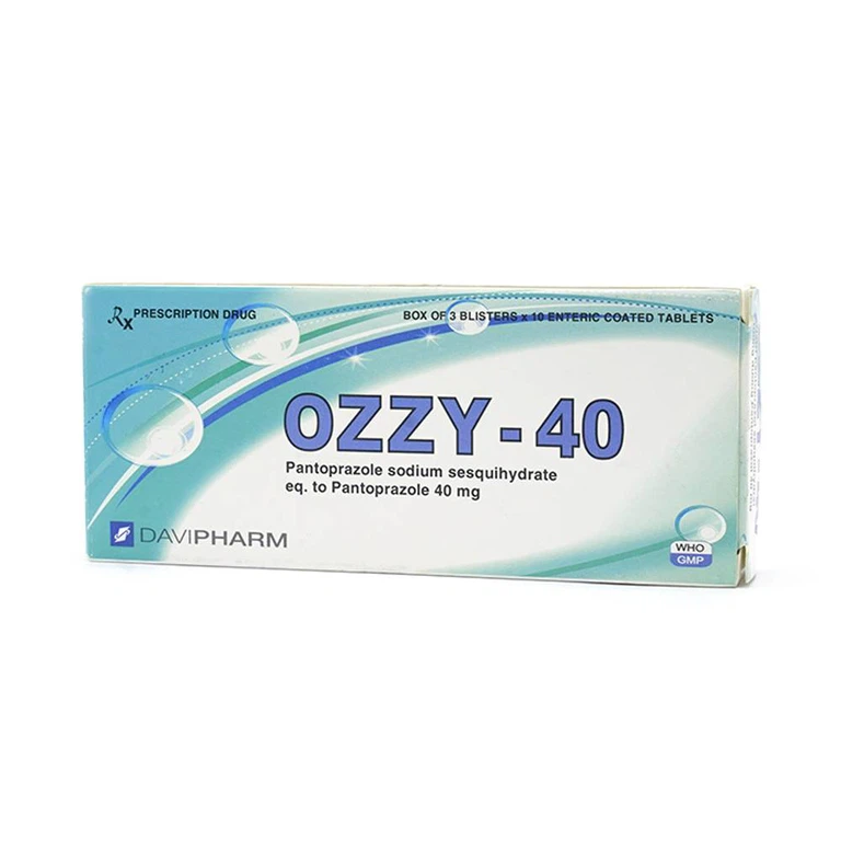Viên nén Ozzy-40 DaViPharm điều trị GERD, loét dạ dày – tá tràng (3 vỉ x 10 viên)