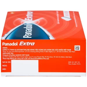 Viên nén Panadol Extra đỏ GSK giảm mạnh các cơn đau, hạ sốt, điều trị đau đầu, đau lưng (15 vỉ x 12 viên)