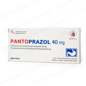 Viên nén Pantoprazol 40mg Domesco điều trị loét dạ dày, tá tráng (2 vỉ x 7 viên)
