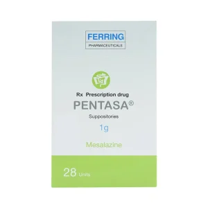 Viên đặt trực tràng Pentasa 1g Ferring điều trị viêm loét dạ dày, trực tràng (4 vỉ x 7 viên)