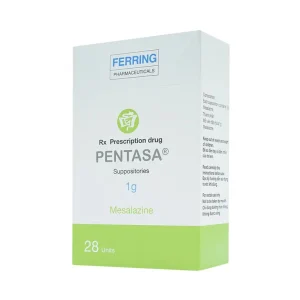 Viên đặt trực tràng Pentasa 1g Ferring điều trị viêm loét dạ dày, trực tràng (4 vỉ x 7 viên)