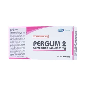 Viên nén Perglim 2 MEGA We care điều trị đái tháo đường típ 2 (3 vỉ x 10 viên)