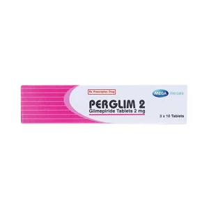 Viên nén Perglim 2 MEGA We care điều trị đái tháo đường típ 2 (3 vỉ x 10 viên)